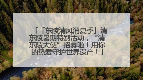 「东陵清风消夏季」清东陵暑期特别活动，“清东陵大使”招募啦！用你的热爱守护世界遗产！