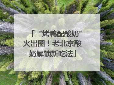 “烤鸭配酸奶”火出圈！老北京酸奶解锁新吃法
