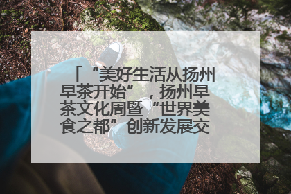 “美好生活从扬州早茶开始”，扬州早茶文化周暨“世界美食之都”创新发展交流活动启幕