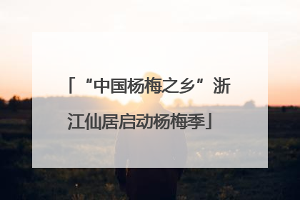 “中国杨梅之乡”浙江仙居启动杨梅季