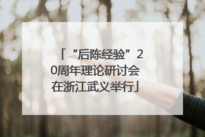 “后陈经验”20周年理论研讨会在浙江武义举行