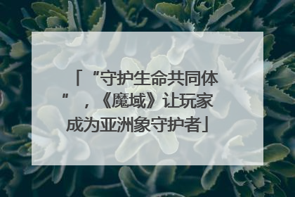 “守护生命共同体”，《魔域》让玩家成为亚洲象守护者