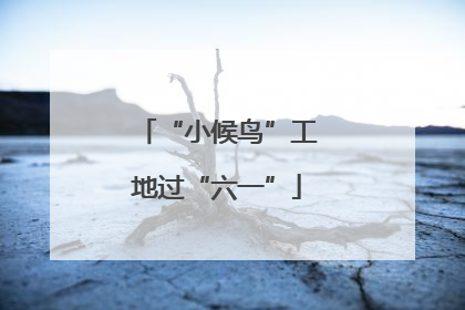 “小候鸟”工地过“六一”