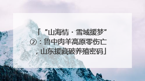 “山海情・雪域援梦”②：鲁中肉羊高原零伤亡，山东援藏破养殖密码