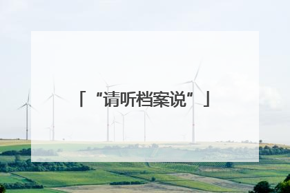 “请听档案说”