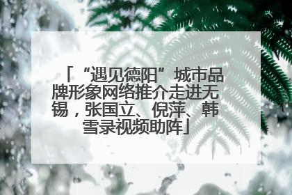 “遇见德阳”城市品牌形象网络推介走进无锡，张国立、倪萍、韩雪录视频助阵