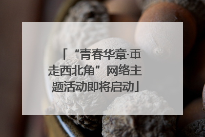 “青春华章·重走西北角”网络主题活动即将启动