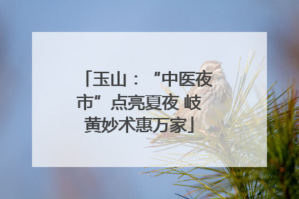玉山：“中医夜市”点亮夏夜 岐黄妙术惠万家