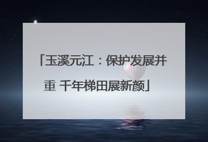玉溪元江：保护发展并重 千年梯田展新颜