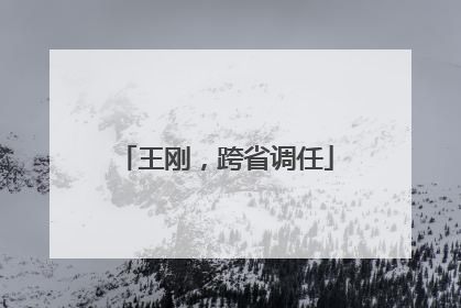 王刚，跨省调任