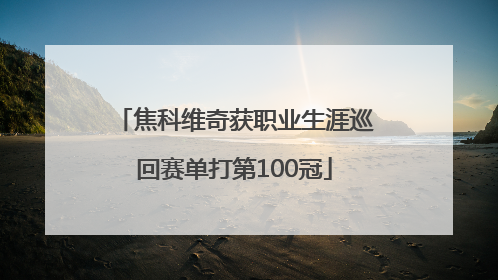 焦科维奇获职业生涯巡回赛单打第100冠