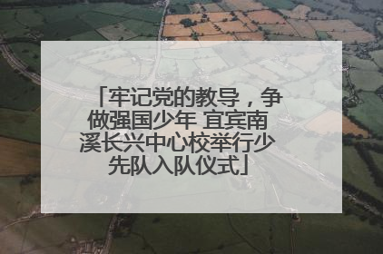 牢记党的教导，争做强国少年 宜宾南溪长兴中心校举行少先队入队仪式