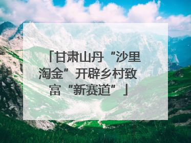 甘肃山丹“沙里淘金”开辟乡村致富“新赛道”