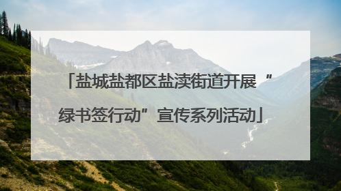 盐城盐都区盐渎街道开展“绿书签行动”宣传系列活动