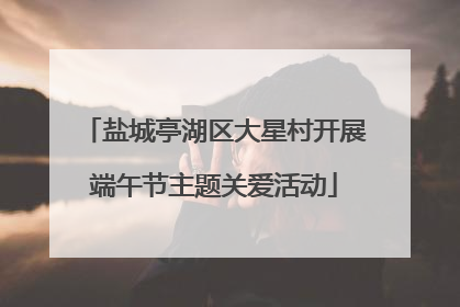 盐城亭湖区大星村开展端午节主题关爱活动