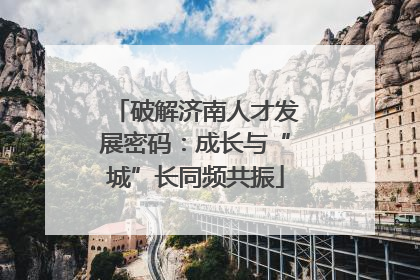 破解济南人才发展密码：成长与“城”长同频共振