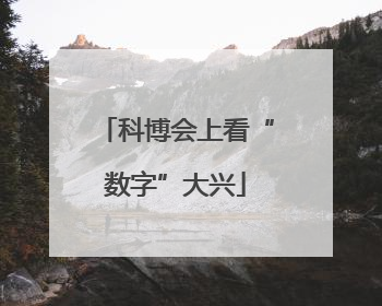 科博会上看“数字”大兴