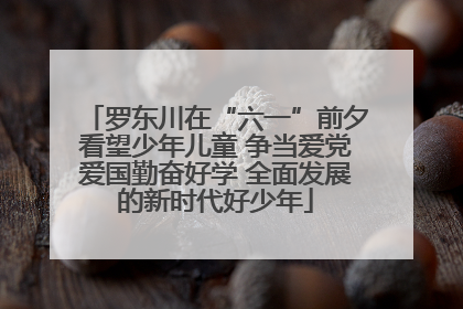 罗东川在“六一”前夕看望少年儿童 争当爱党爱国勤奋好学 全面发展的新时代好少年