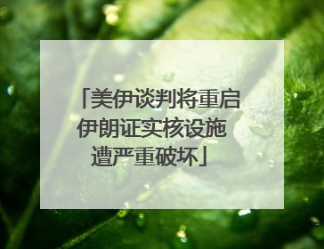 美伊谈判将重启 伊朗证实核设施遭严重破坏