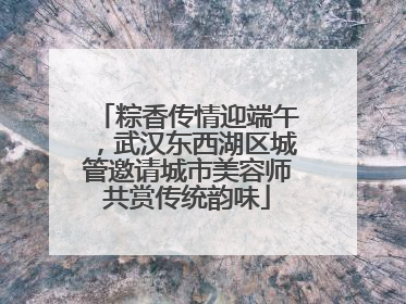 粽香传情迎端午，武汉东西湖区城管邀请城市美容师共赏传统韵味