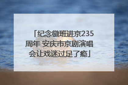 纪念徽班进京235周年 安庆市京剧演唱会让戏迷过足了瘾