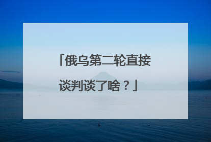 俄乌第二轮直接谈判谈了啥？