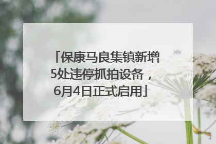 保康马良集镇新增5处违停抓拍设备，6月4日正式启用