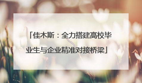佳木斯：全力搭建高校毕业生与企业精准对接桥梁