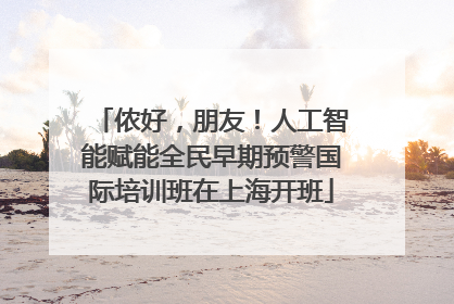 侬好,朋友!人工智能赋能全民早期预警国际培训班在上海开班