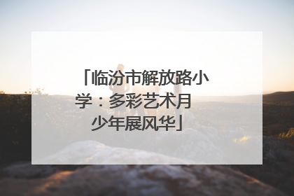 临汾市解放路小学：多彩艺术月 少年展风华