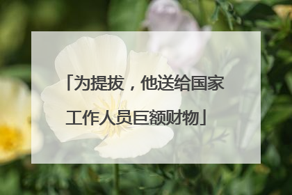 为提拔，他送给国家工作人员巨额财物