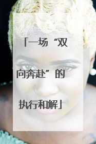 一场“双向奔赴”的执行和解