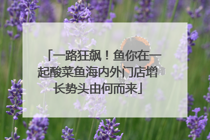 一路狂飙！鱼你在一起酸菜鱼海内外门店增长势头由何而来