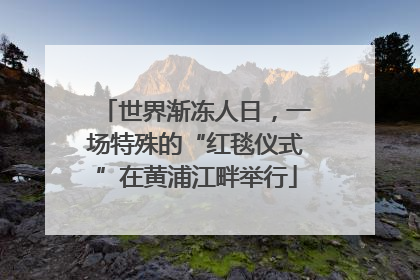 世界渐冻人日，一场特殊的“红毯仪式”在黄浦江畔举行
