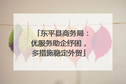 东平县商务局：优服务助企纾困，多措施稳定外贸
