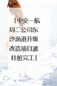 中交一航局二公司东沙渔港升级改造项目灌柱桩完工