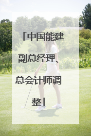 中国能建副总经理、总会计师调整