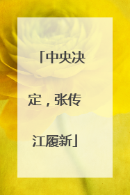 中央决定，张传江履新