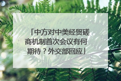 中方对中美经贸磋商机制首次会议有何期待？外交部回应