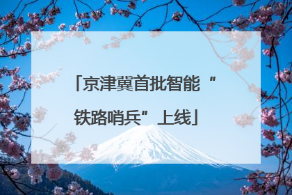 京津冀首批智能“铁路哨兵”上线
