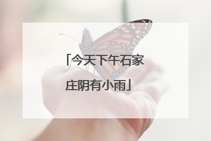 今天下午石家庄阴有小雨