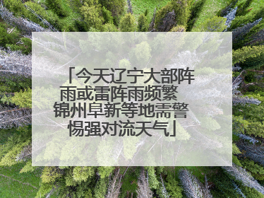 今天辽宁大部阵雨或雷阵雨频繁 锦州阜新等地需警惕强对流天气