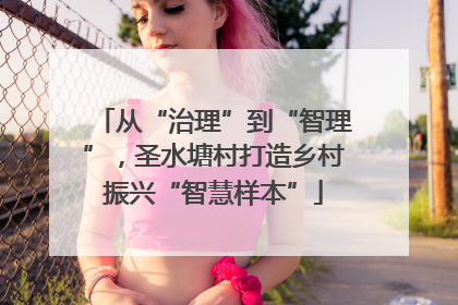 从“治理”到“智理”，圣水塘村打造乡村振兴“智慧样本”