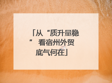 从“质升量稳” 看宿州外贸底气何在