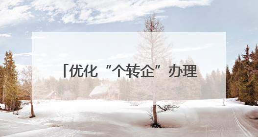 优化“个转企”办理流程，三类个体工商户为重点培育对象