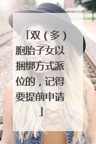 双（多）胞胎子女以捆绑方式派位的，记得要提前申请
