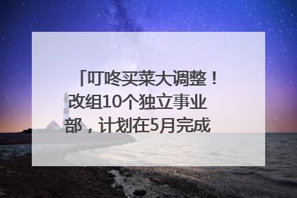 叮咚买菜大调整！改组10个独立事业部，计划在5月完成App端全面改版
