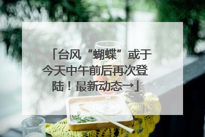 台风“蝴蝶”或于今天中午前后再次登陆！最新动态→
