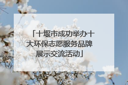 十堰市成功举办十大环保志愿服务品牌展示交流活动