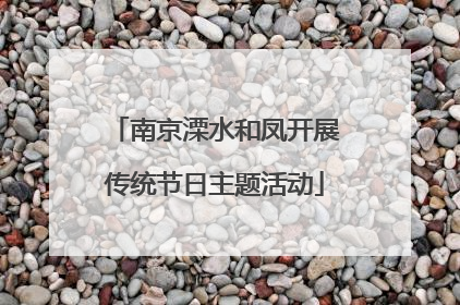 南京溧水和凤开展传统节日主题活动